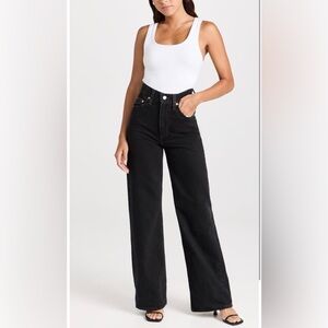Levi’s Women’s Rib Cage Wide Leg Jeans in Black